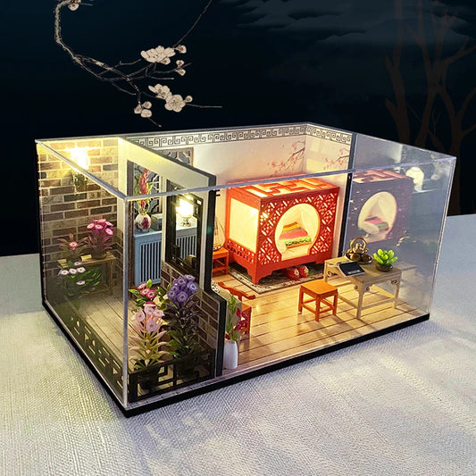 Oriental Serenity - DIY Chinese Loft Villa Miniature Dollhouse Kit