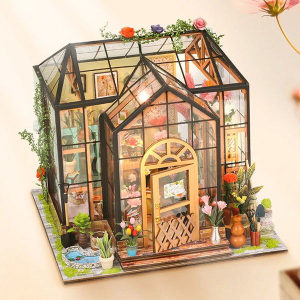 Bloom Haven Flower Room - DIY Miniature Dollhouse Kit