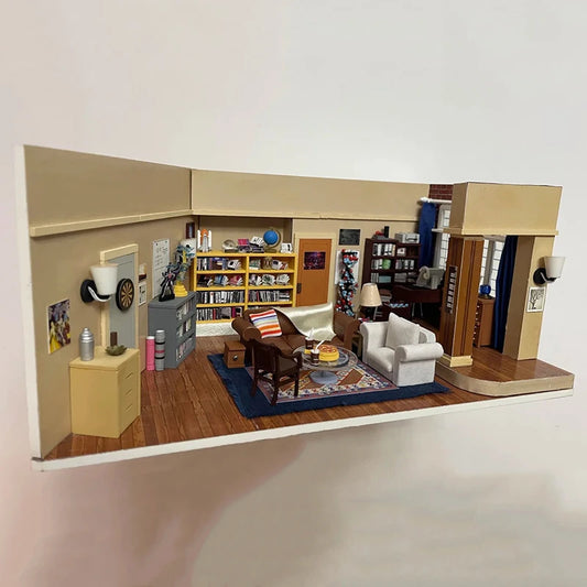Sheldon's Apartment - DIY Wooden Miniature Dollhouse Kit