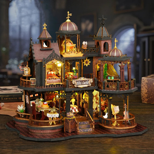 Edinburgh Castle DIY Wooden Miniature Dollhouse Kit - 3D Puzzle