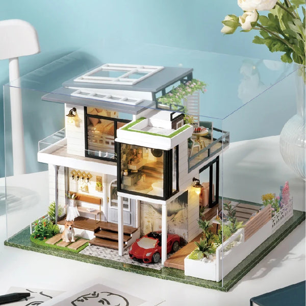 European Villa DIY Miniature Wooden Dollhouse Kit - 3D Building Set
